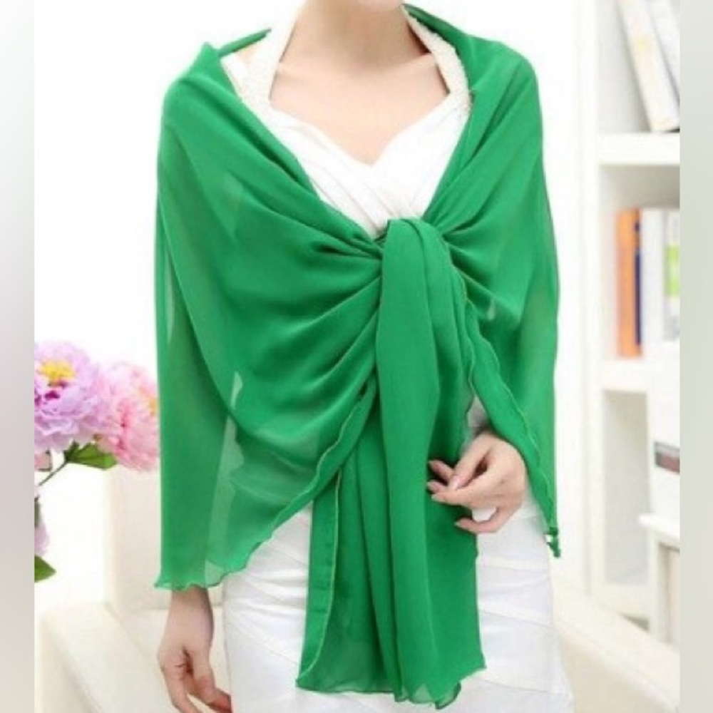 Scarf Vest - Emerald Green Solid